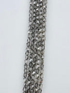 6mm Cornerless Cube Faceted Glass Beads Gray