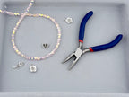 6mm Squashed Faceted Glass Beads Strand Peach