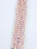 6mm Faceted Glass Column  Peach