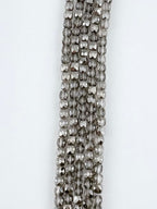 6mm Squashed Faceted Glass Beads Strand Crystal