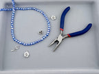 6mm Faceted Glass Bicone Beads Strand Royal Blue