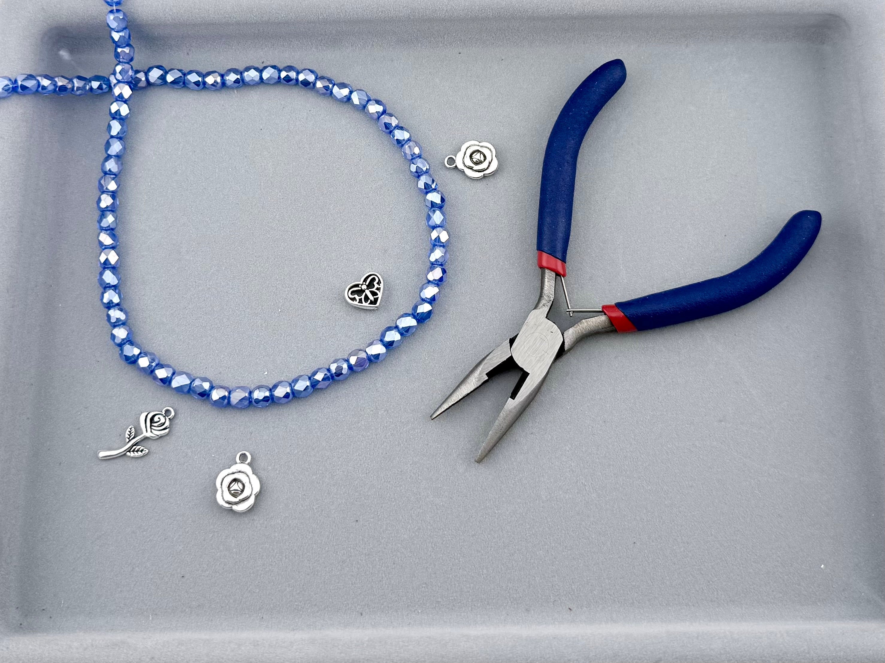 6mm Faceted Glass Bicone Beads Strand Royal Blue