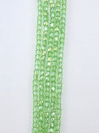 6mm Faceted Glass Bicone Beads Strand Green