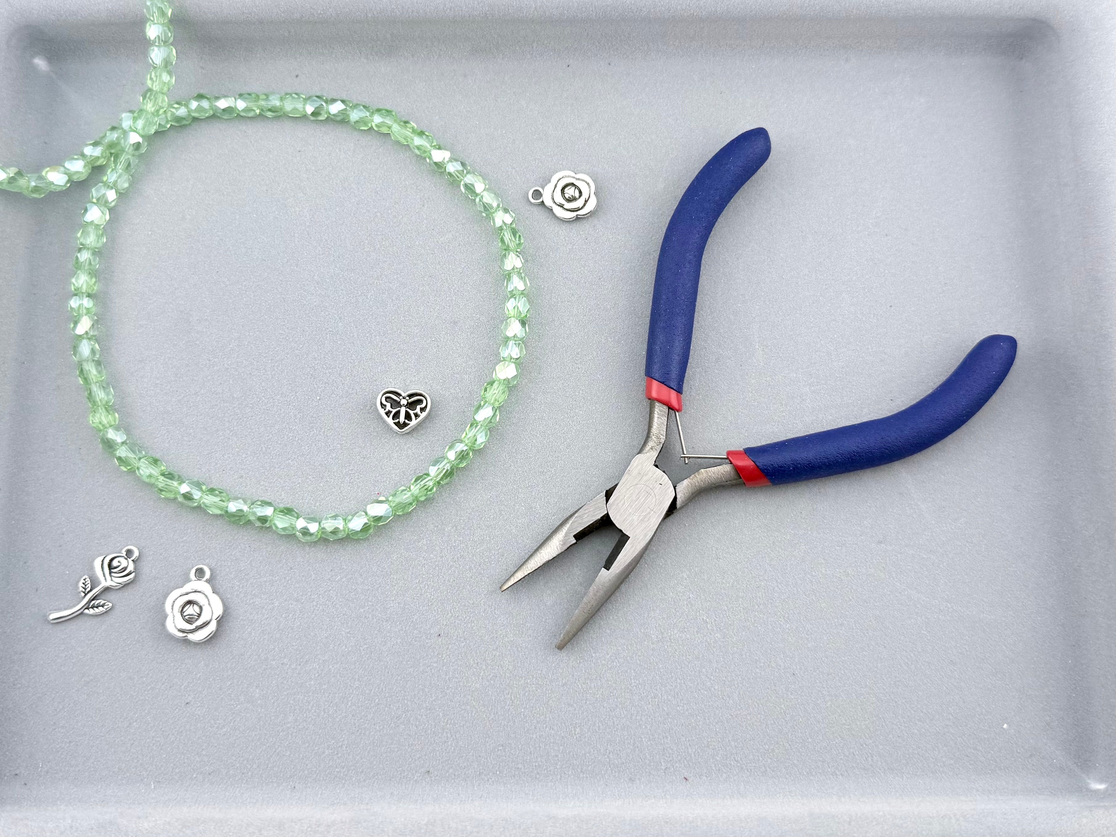 6mm Faceted Glass Bicone Beads Strand Green