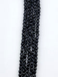 6mm Faceted Glass Cornerless Cube Beads Strand Black