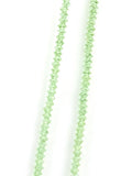 6mm Faceted Squished Bicone Glass Beads Green