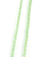 6mm Faceted Squished Bicone Glass Beads Green