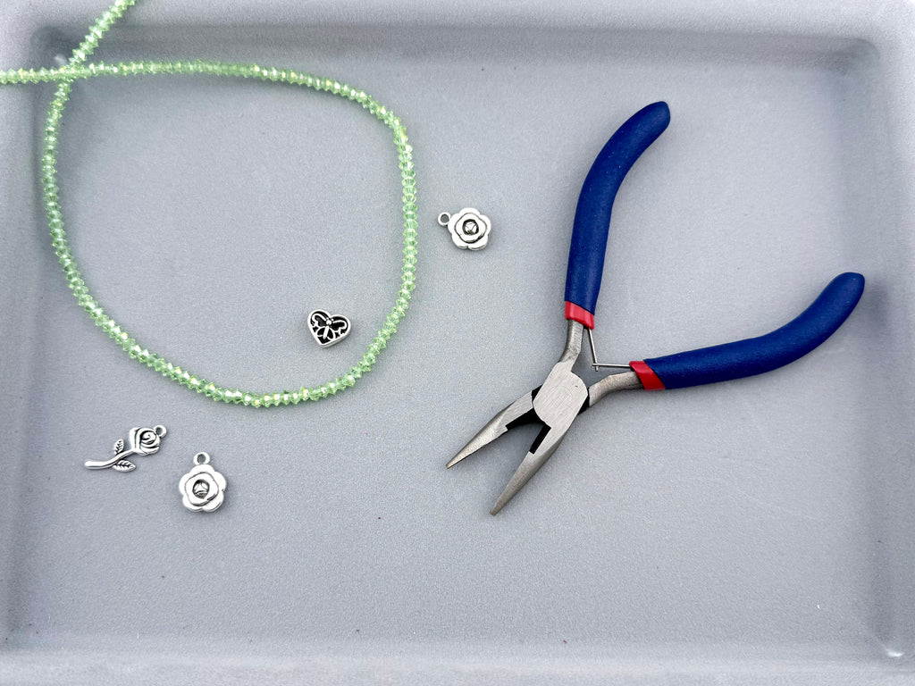 6mm Faceted Squished Bicone Glass Beads Green