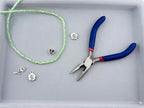 6mm Faceted Squished Bicone Glass Beads Green