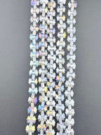 7-10mm Faceted Glass AB Butterfly Beads