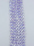 7-10mm Faceted Glass Butterfly Beads Purple