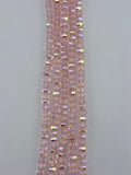 6mm Glass Rondelle Beads Pink