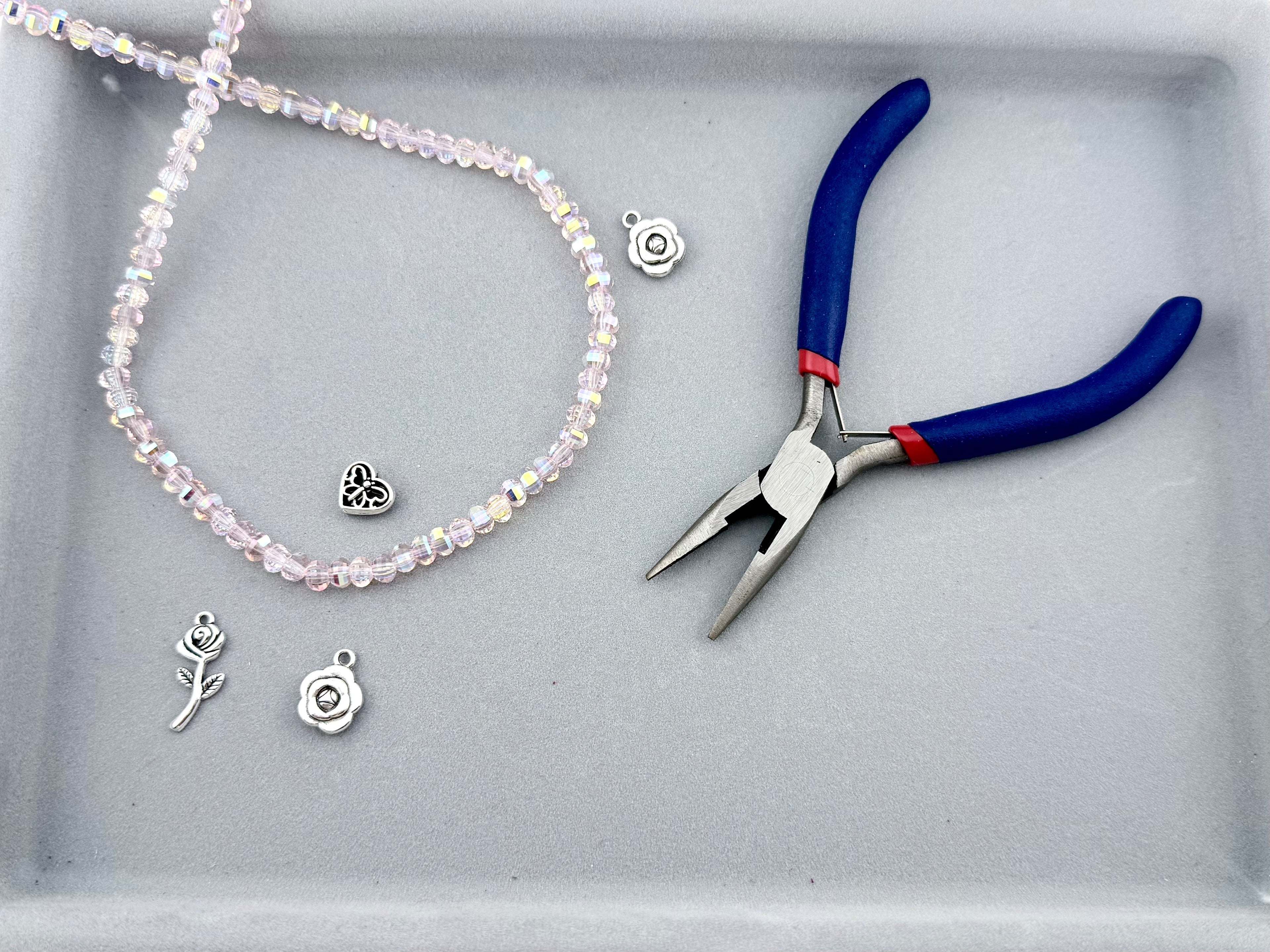 6mm Glass Rondelle Beads Pink