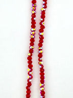 6mm Glass Rondelle Beads Red