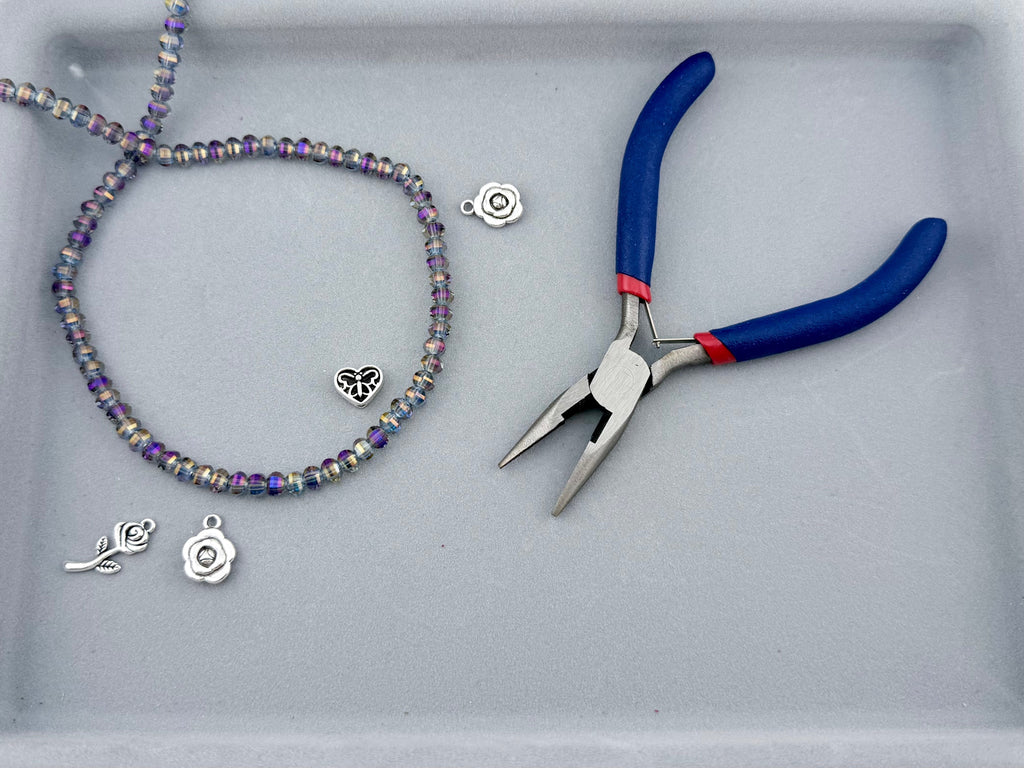 6mm Glass Rondelle Beads Gray