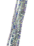 6mm Glass Rondelle Beads Gray
