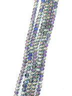 6mm Glass Rondelle Beads Gray