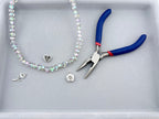 8mm Glass Rondelle Beads Gray