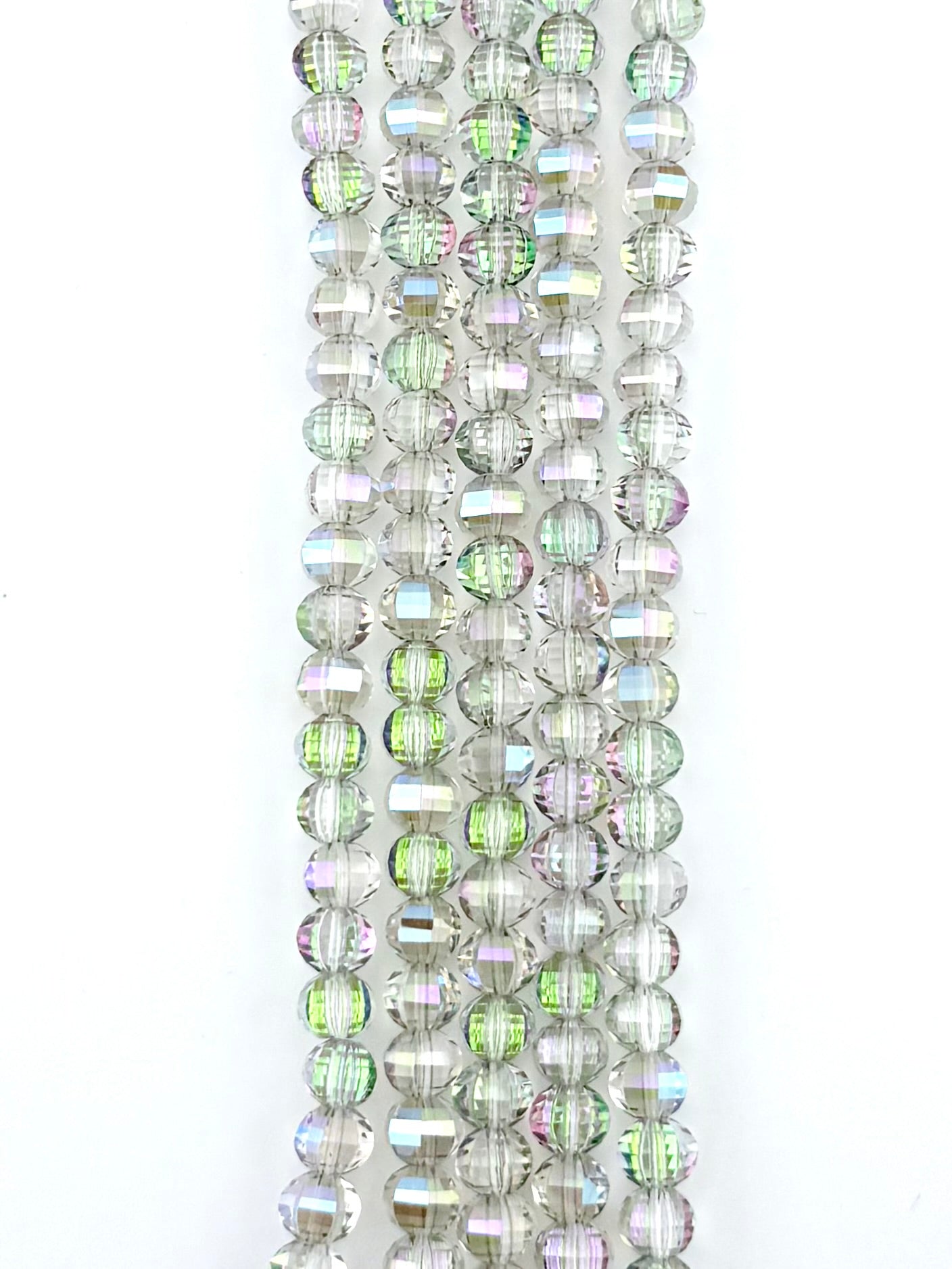 8mm Glass Rondelle Beads Gray