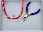 8mm Glass Rondelle Beads Red