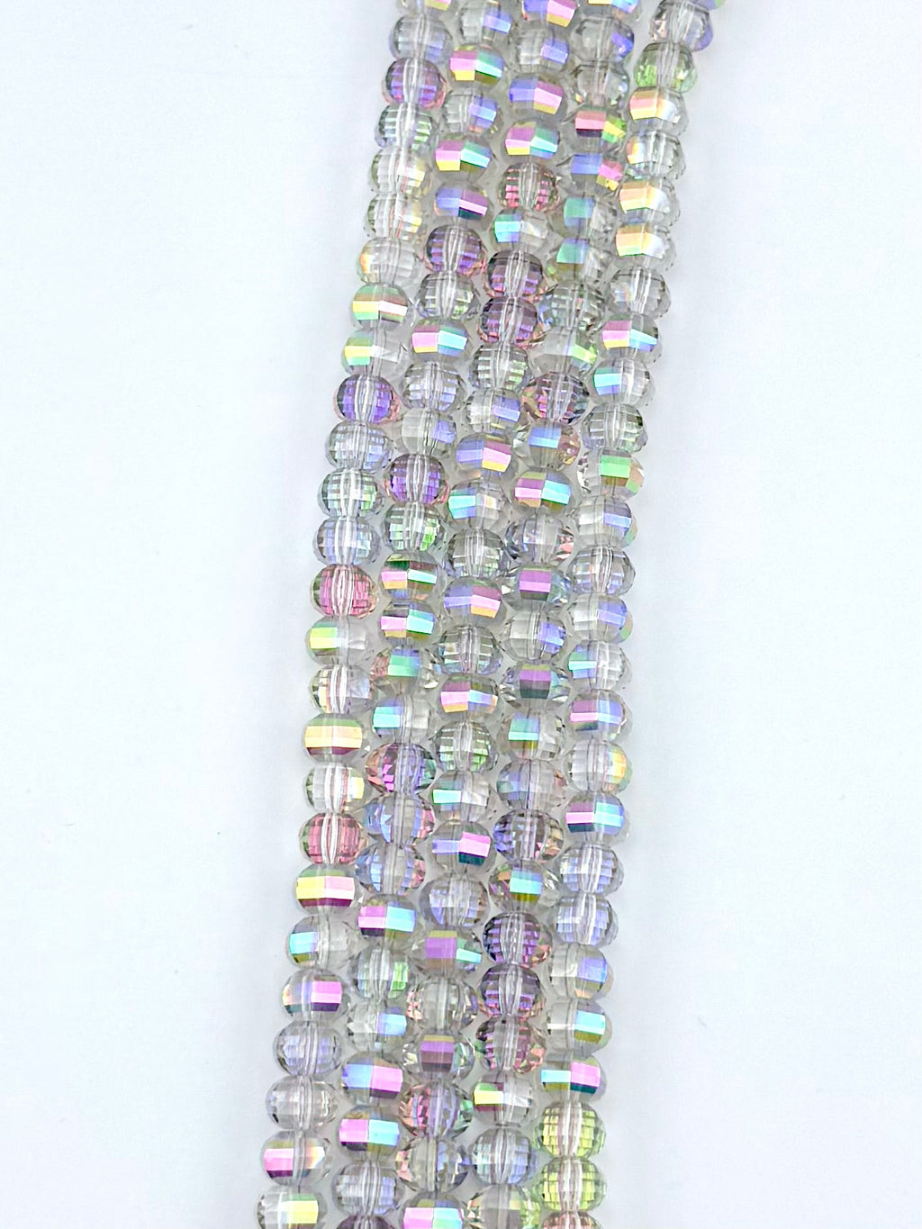 8mm Glass Rondelle Beads Dark Gray