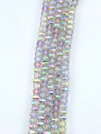 8mm Glass Rondelle Beads Dark Gray