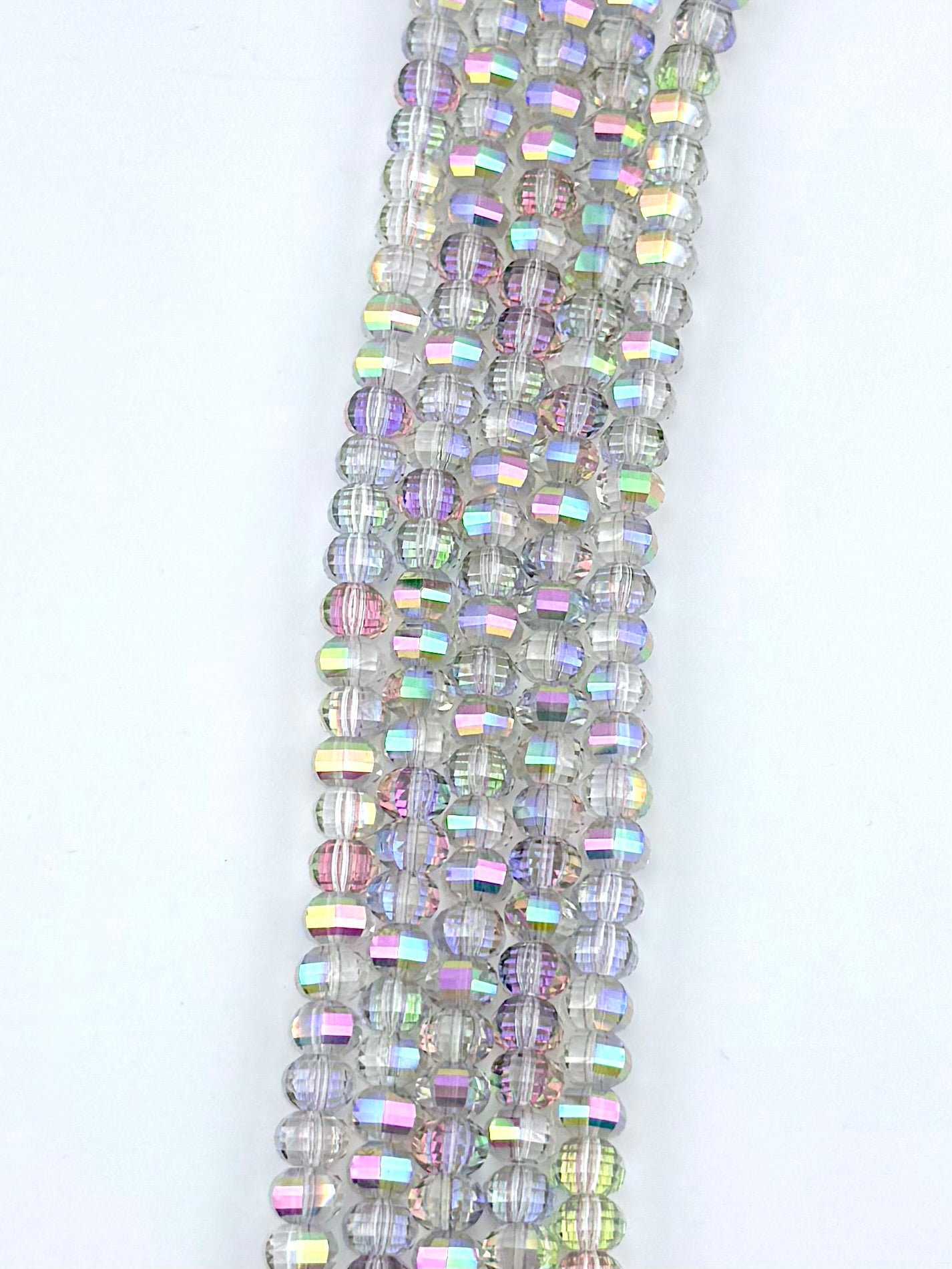 8mm Glass Rondelle Beads Dark Gray