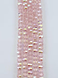 8mm Glass Rondelle Beads Dark Pink