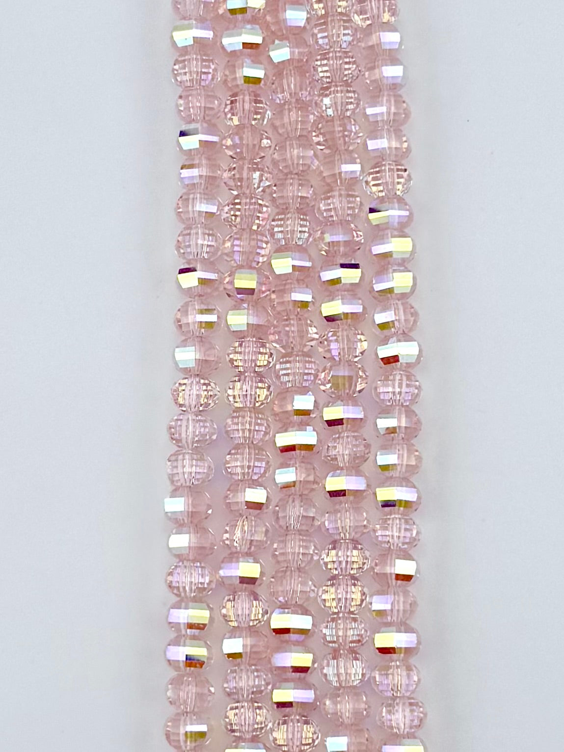 8mm Glass Rondelle Beads Dark Pink