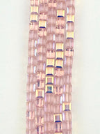 8mm Glass Cube Beads Pink