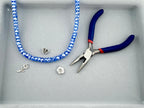 8mm Glass Faceted Rondelle Beads Blue
