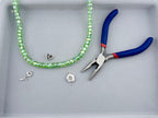 8mm Glass Faceted Beads Green