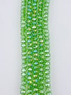8mm Glass Faceted Beads Green