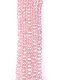 8mm Glass Faceted Rondelle Beads Pink