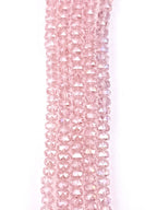 8mm Glass Faceted Rondelle Beads Pink