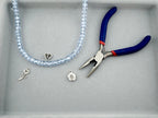 8mm Glass Faceted Rondelle  Beads Gray