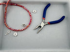 6mm Glass Round Faceted Beads Red