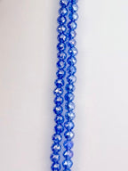 6mm Glass Round Faceted Beads Blue