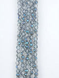 6mm Glass Round Faceted Beads Gray