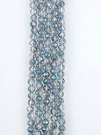 6mm Glass Round Faceted Beads Gray