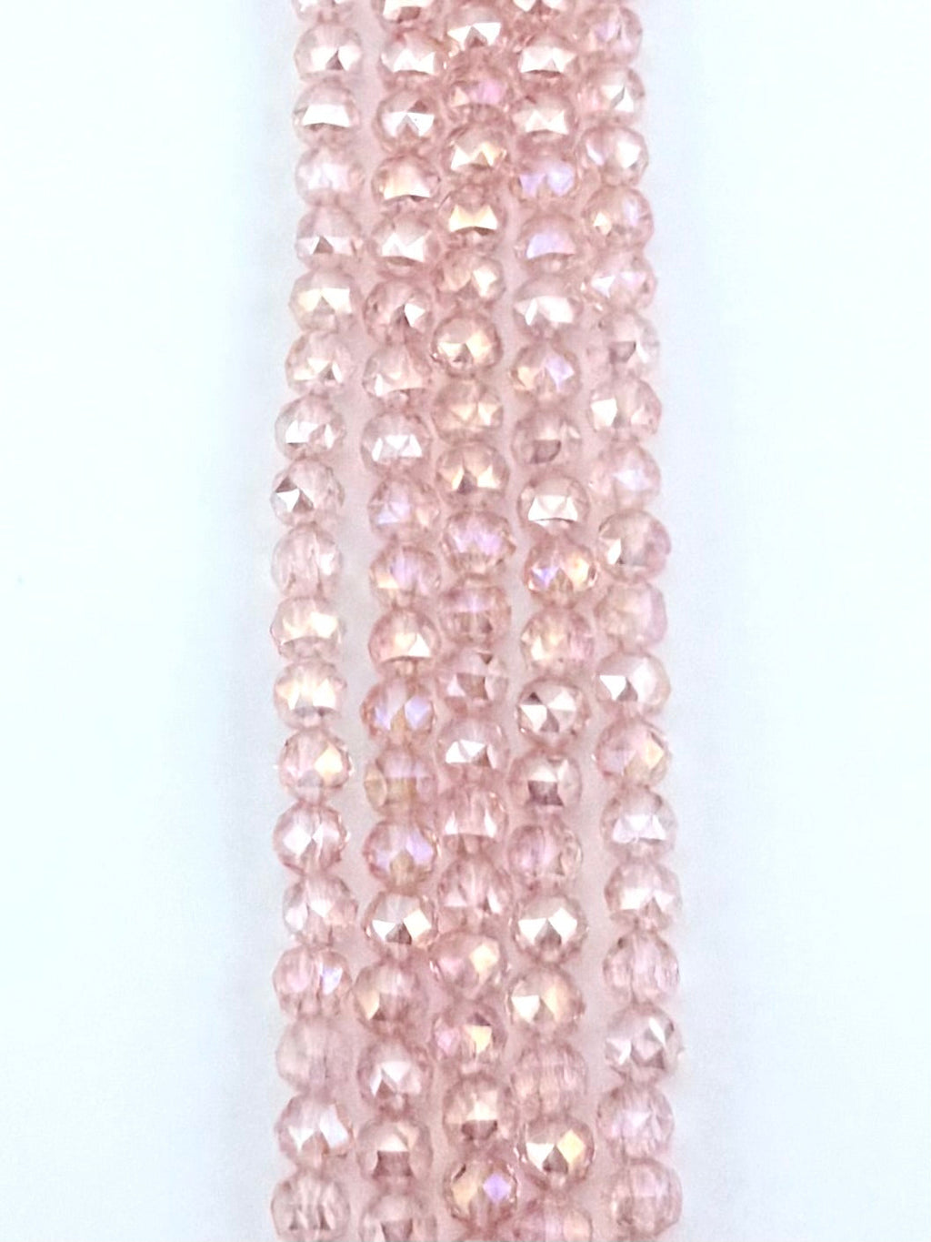 6mm Glass Round Faceted Beads Pink