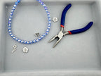 8mm Glass Round Faceted Beads Royal Blue
