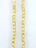 8mm Glass Round Faceted Beads Yellow