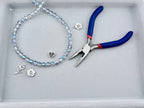8mm Glass Round Faceted Beads Blue AB