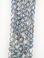 8mm Glass Round Faceted Beads Blue AB