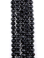 8mm Glass Round Faceted Beads Black