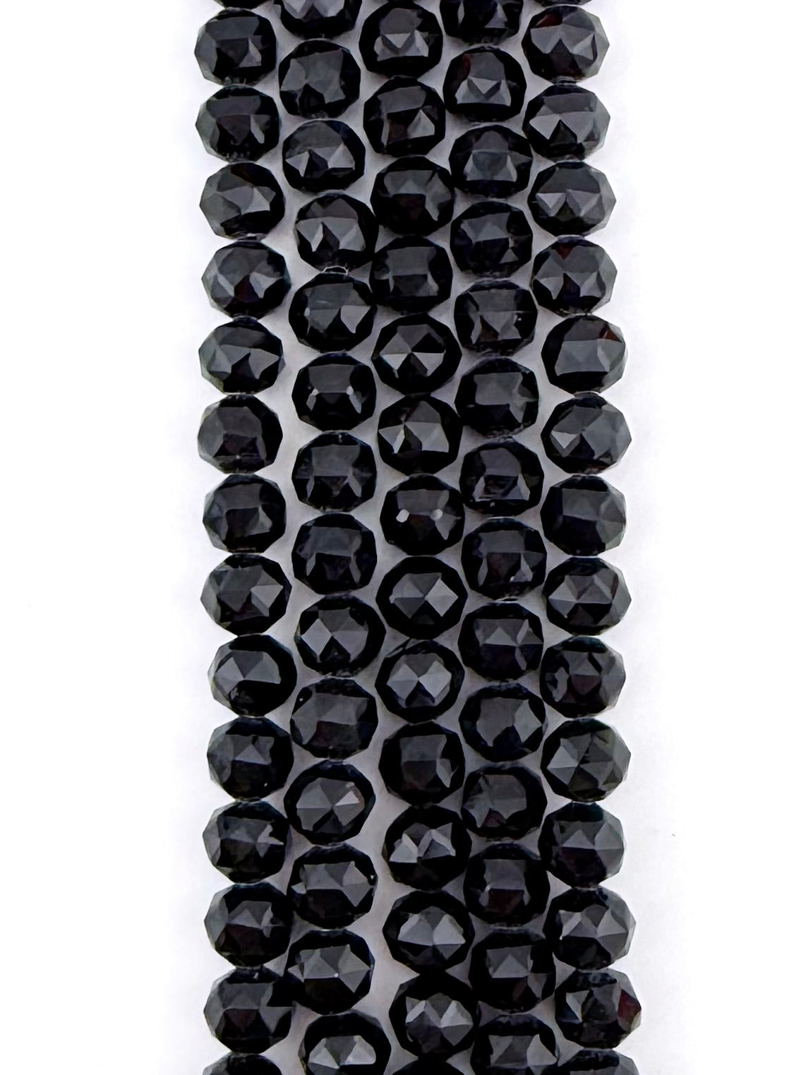 8mm Glass Round Faceted Beads Black