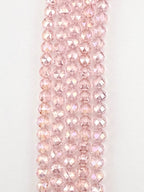 8mm Glass Round Faceted Beads Pink