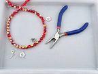 8mm Glass Round Faceted Beads Red AB