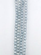 6mm Glass Faceted Round Beads Gray